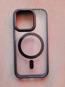 Etui iPhone 15  Magsafe HQ Phone Case  Black Matt Metal Camera Lens Frame