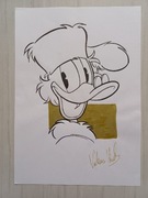 Sknerus McKwacz- rysunek + autograf Valerio Held  , Kaczor Donald