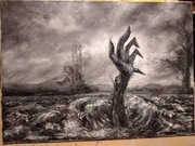 Obraz olejny  I.Formela ,, Wołanie o pomoc,, 70/50