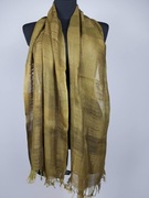 Szal Basile khaki wełna jedwab elegancki cienki 175x42