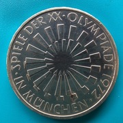 10 marek 1972 F Niemcy Emblemat "In München" Srebro 0,625 waga 15,5