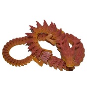 SMOK Przegubowy czerwono pomaranczowy Figurka Flexi Dragon długi 56cm long