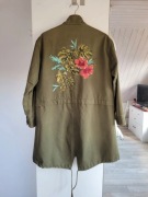 Zara Basic długa parka S / M khaki