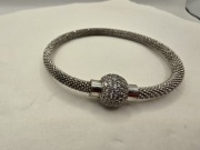 Wloska srebrna 925  bransoletka magnetycznie otwierana Cape Cod