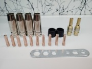 Końcówki, dysze spawalnicze MIG/MAG, zgodne z AK-15/MB-15, zestaw