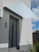 Daszek szklany 300 cm nad drzwi w listwie RAL