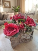 Wiązanka serce, pamiętamy, kompozycja kwiatowa serce 