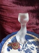 Figurka kota biały kryształ vintage Czechy Bohemia kot z kryształu 