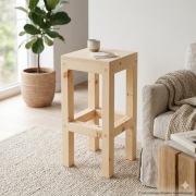 Hoker drewniany / krzesło barowe / stołek barowy – styl LOFT