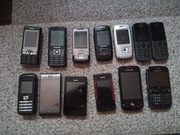 Zestaw STARYCH telefonów komórkowych