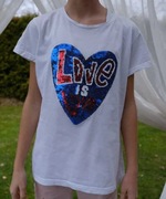 Długa koszulka z sercem t-shirt 152 SusyMix