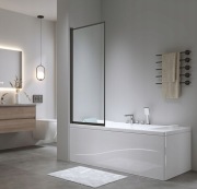 Parawan Nawannowy 70X140 CM PR03 CZARNY SZKŁO 6MM