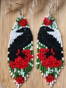 Kolczyki z japońskich koralików.