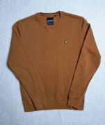 Bluza Lyle & Scott XS | męska bluza brązowa z okrągłym dekoltem vintage