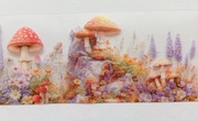 washi tape taśma ozdobna grzybki kwiaty 2m scrapbooking