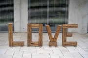 Drewniane Rustykalne litery napis LOVE