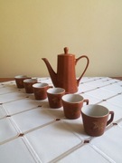 Serwis kawowy- espresso, brązowy