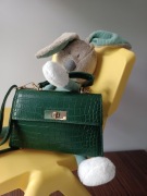 Torebka elegancka butelkowa zieleń zielona do ręki i na 