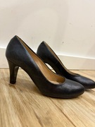 Czarne szpilki z naturalnej skóry skórzane