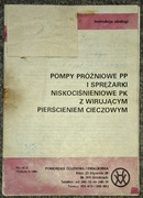 Instrukcja obsługi pomp próżniowych PP i sprężarek PK