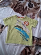 T-shirt jasno zielony 98 Polomino w mazy 98 biocotton kod757