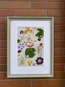 Handmade Obraz z  Suszonych  Kwiatów Naturalna Dekoracja - Calineczka