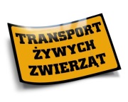 MAGNETYCZNA tabliczka transport żywych zwierząt przewóz koni magnes 20x17