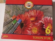 KOH-I-NOOR Pastele suche kredki Toison D'Or 6 kol