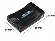 Adapter Eurozłącze na Hdmi Konwerter Scart Przejściówka AV EURO FULL HD