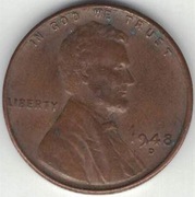 117 USA 1 cent 1948 D