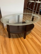 Stolik kawowy - Wenge / Szkło