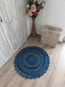 Dywanik okrągły na szydełku 3D