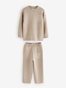 Nowy Next dres dzianinowy 110-116 beżowy