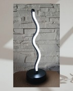 Lampa biurkowa LED, czarna, lampka stołowa, lampka nocna, nowoczesna 