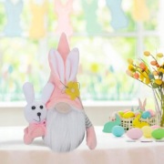 Wielkanocny Krasnal Skrzat z króliczkiem – Dekoracja Domu 24 cm