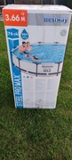 Basen bestway 366/76,drabinka, pokrowiec,misa do stóp,używany 2 sezony.