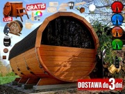 SAUNA Ogrodowa 400cm + PRZEBIERALNIA + OKNO 50% + GRATIS Beczka = Wycena