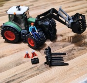 Traktor BRUDER fendt 936+ tur,+ładowacz+mechanik z narzędz +koła dodatkowe