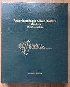 American Eangle Silver 1 USD Ag 999/1000 - 1986 do 2011 w albumie