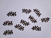 Scrapki gałązka 10 szt. 33x17 mm ciemnobrązowa gramatura 160 g/m2