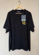 T-shirt Just Cavalli Czarny Backprint Oversize Fit 3XL Nowy z metką