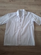 Biała chłopięca koszula z krótkim rękawem