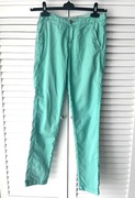 ZARA Trafaluc zielone chinos chinosy spodnie  r 34 XS