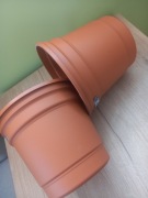 Zestaw 2 dużych doniczek plastikowych bez podstawek