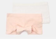 Majtki bokserki dziewczęce 2 sztuki różowe i białe Sinsay 134/140