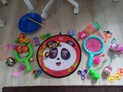 Giga zestaw zabawek zręcznościowych rzutki proca magiczna kostka spiner