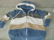 bluza sztuczne futerko z kapturem XXL ciepła nowa lekka wygodna 