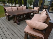 Ekskluzywny drewniany zestaw mebli biesiadnych PREMIUM – na zamówienie