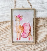 Akwarela A5 "Sarenka Baletnica", ręcznie malowana, dla dziewczynki