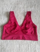 Czerwony stanik sportowy M stanik bez zapięcia elastyczny stanik do ćwiczeń